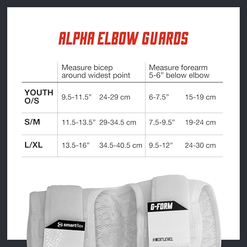 G-Form MLB Alpha Baseball Elbow Guard, White, Youth One Size - Image 2