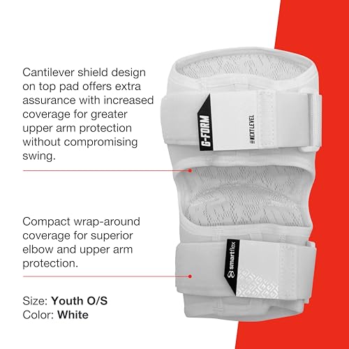 G-Form MLB Alpha Baseball Elbow Guard, White, Youth One Size - Image 4