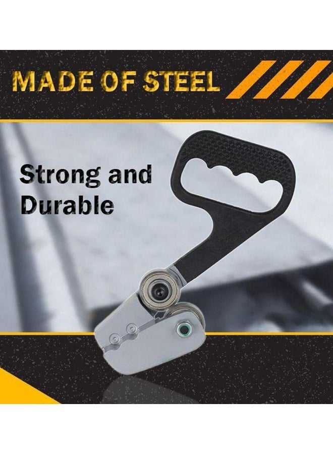 M MIAOYAN Metal sheet hand pull cutter, thin metal sheet and plastic cardboard rolling cutter Easy metal punching and shearing machine - no scissors, just pull - Image 2