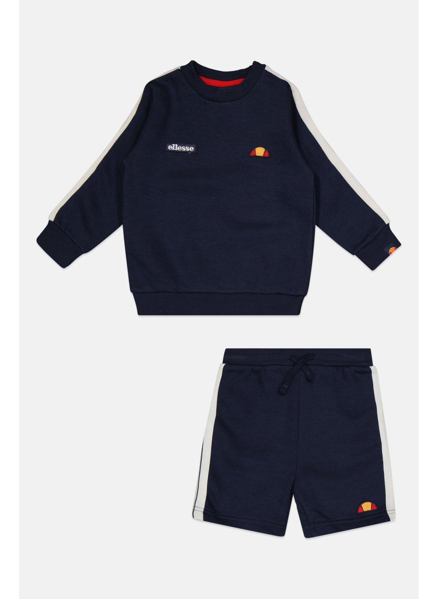 Ellesse Toddlers Boy 2 Pieces Brand Logo Sweatshirt Set, Navy  - Image 1