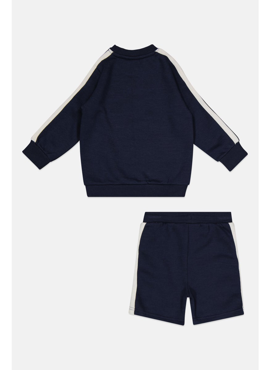 Ellesse Toddlers Boy 2 Pieces Brand Logo Sweatshirt Set, Navy  - Image 2