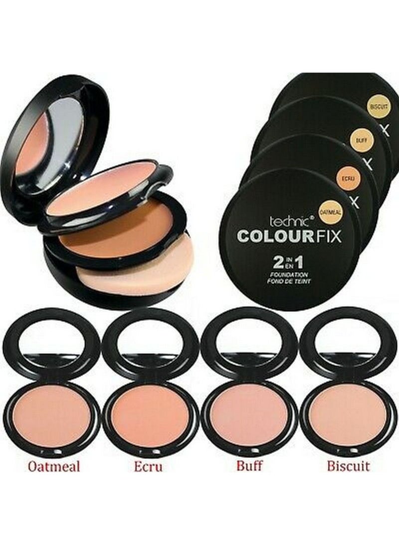 Technic Colour Fix 2-in-1  Foundation & Pressed Powder - Buff - Image 3
