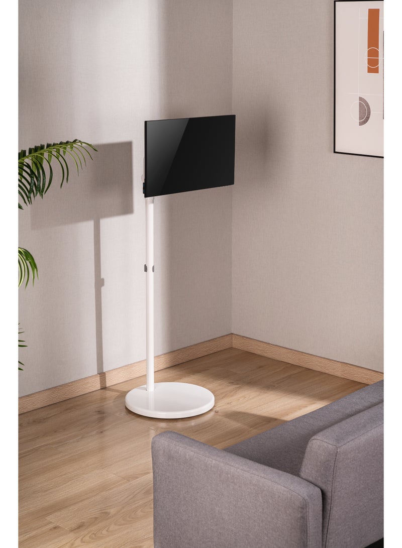 Skill Tech Skilltech SH38 11TW FS Mobile Spring-Assisted Display Floor Stand | Fits 17"–35" Monitors | Gas Spring Height Adjustable | 2–10kg Capacity | 90° Tilt & Rotation | Freestanding Floor Mount | VESA 100x100 - Image 5