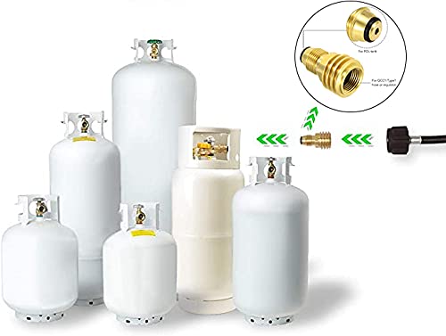 Joywayus Propane Tank Adapters Converts LP Tank POL Service Valve to QCC1 Brass Solid Universal Fit (Type 1) - Image 4