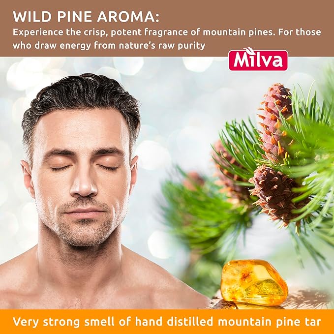 Milva Pine Tar Shampoo for Seborrheic Dermatitis 500ml Natural Dandruff Shampoo Anti Dandruff Shampoo Psoriasis Shampoo Solution for Dry Itchy and Flaky Scalp Treatment - Image 2
