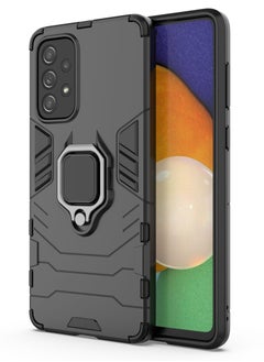 RICOONLINE Protective Phone Case Cover for Samsung Galaxy A73 5G with Ring Stand Black  - Image 1