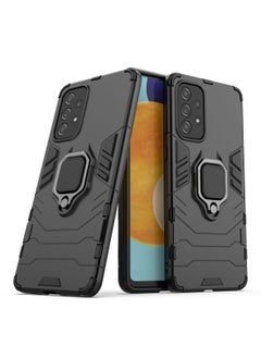 RICOONLINE Protective Phone Case Cover for Samsung Galaxy A73 5G with Ring Stand Black  - Image 2