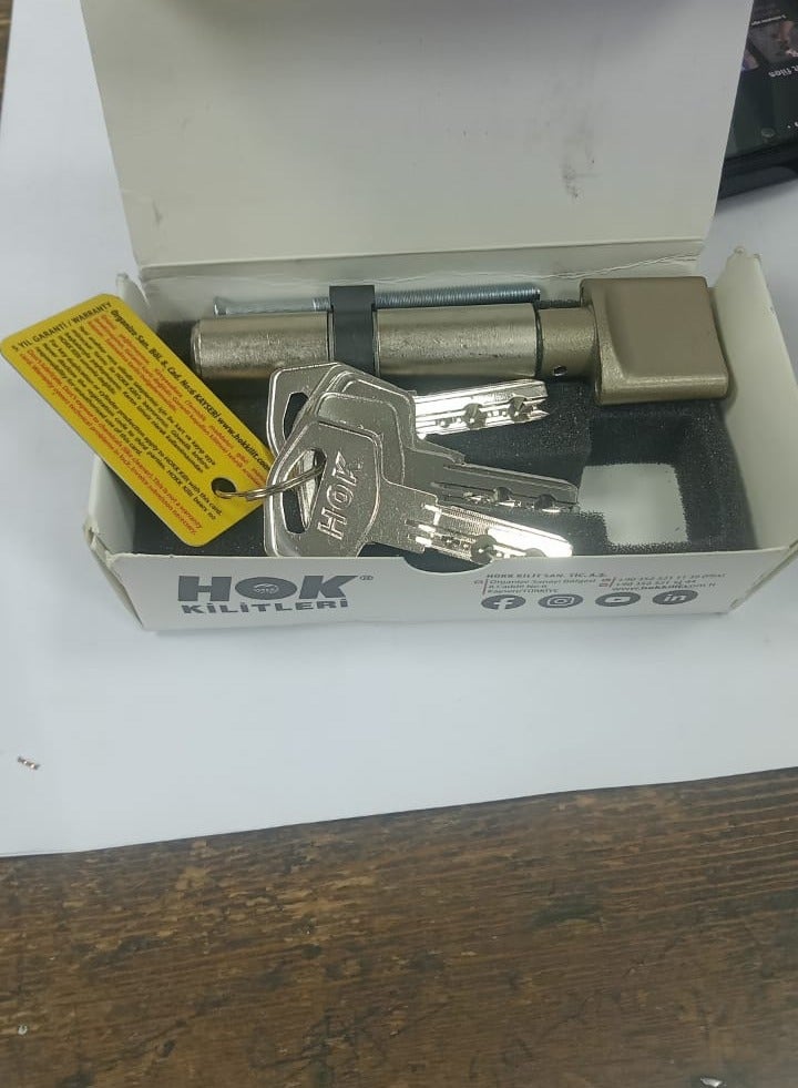 Turkish 5-key computer cylinder hook - nickel