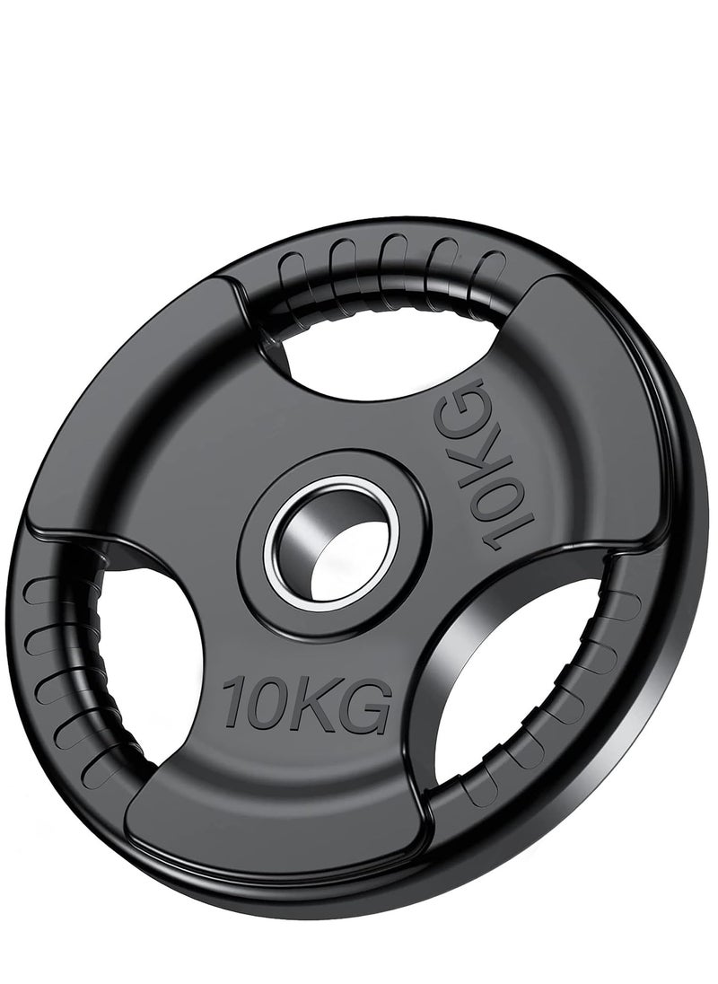 Sky Land Fitness Olympic Weight Plate With Rubber Finish| Barbell Weight Plate Disc For Lifting & Strength Training, 10kg  - Image 1