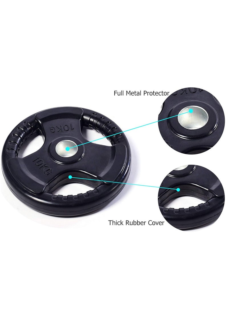 Sky Land Fitness Olympic Weight Plate With Rubber Finish| Barbell Weight Plate Disc For Lifting & Strength Training, 10kg  - Image 3