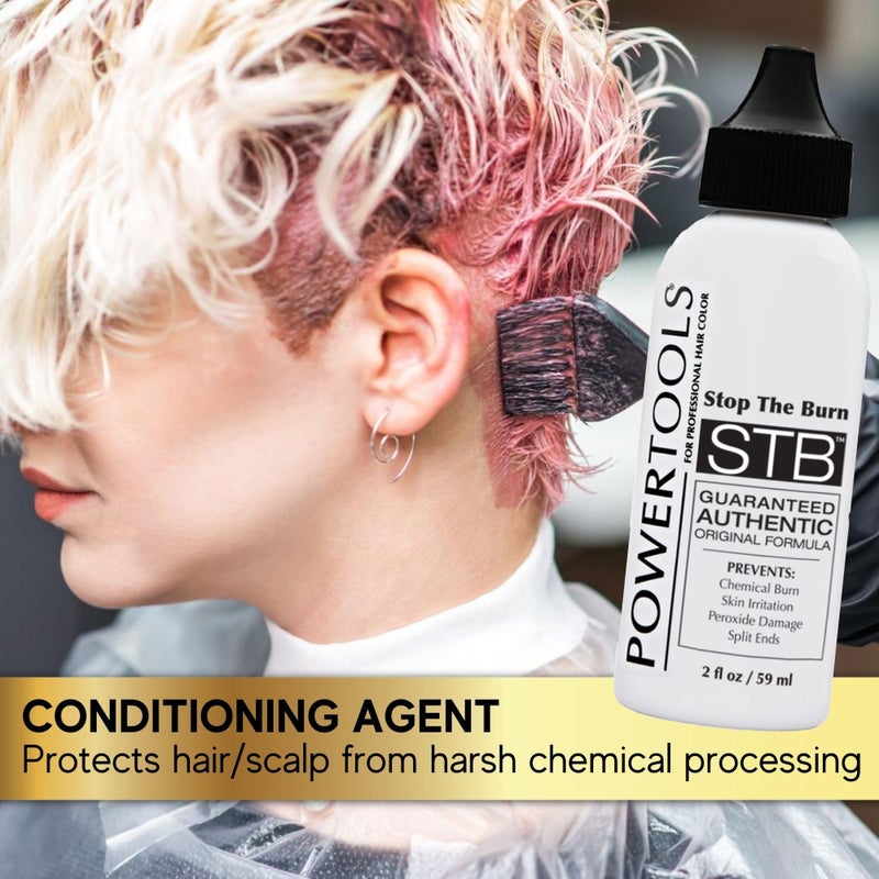 POWERTOOLS STB, The Original Stop The Burn 2 oz | Mix Directly Into Hair Color Formula To Lessen Scalp Irritation From Hair Color - Image 4