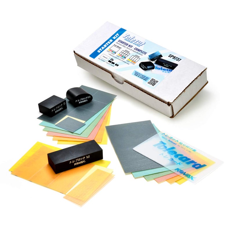 Eagle Abrasives Tolecut Starter Kit - Complete, PSA Sanding Sheets for Nibs, Runs and Imperfections, SP9737, K800 - K3000, 14 Sheets + 1 Tolecard + 3 Toleblocks - Image 1