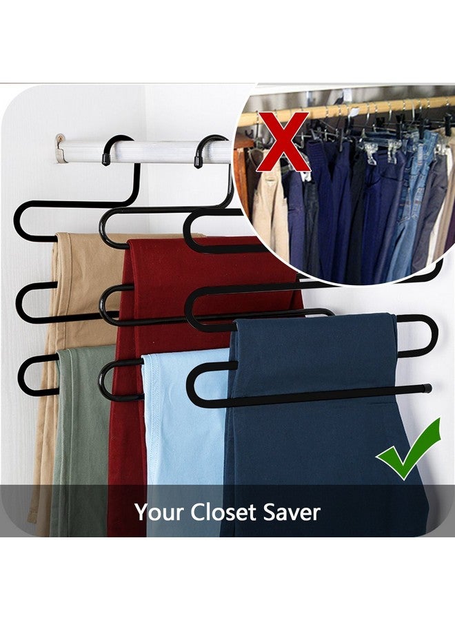 HOUSE OF QUIRK House of Quirk Stainless Steel S-Shape 5 Layers Trouser Pants Hanger Silver (Set 4)  - Image 2