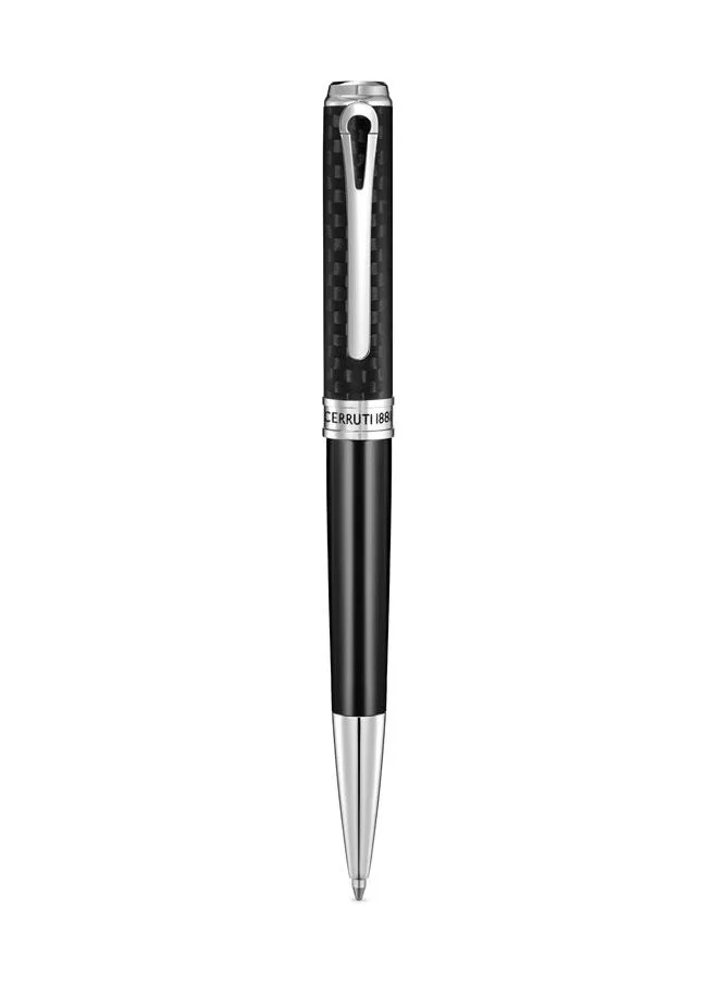 CERRUTI 1881 Angelo Pen Half Textured & Carbon Fiber Finish Modern Durability & Elegance