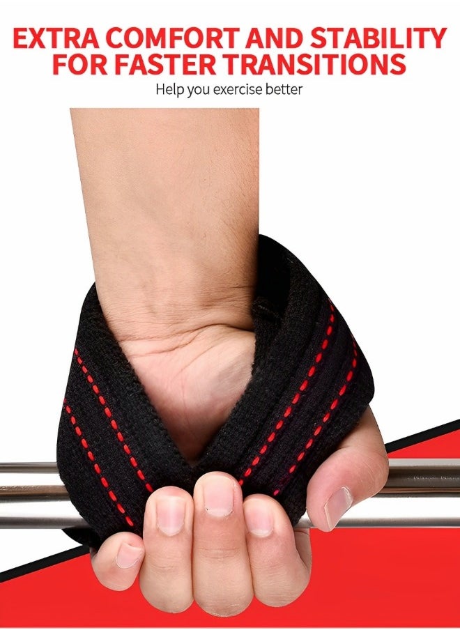 GROIC - Deadlift Straps Figure 8 Lifting Strap Weightlifters Workout Lifting Straps for Power Lifters Medium Weight Lifting Straps Non Slip Padded Dead Lift Straps Figure 8 Straps - Image 1