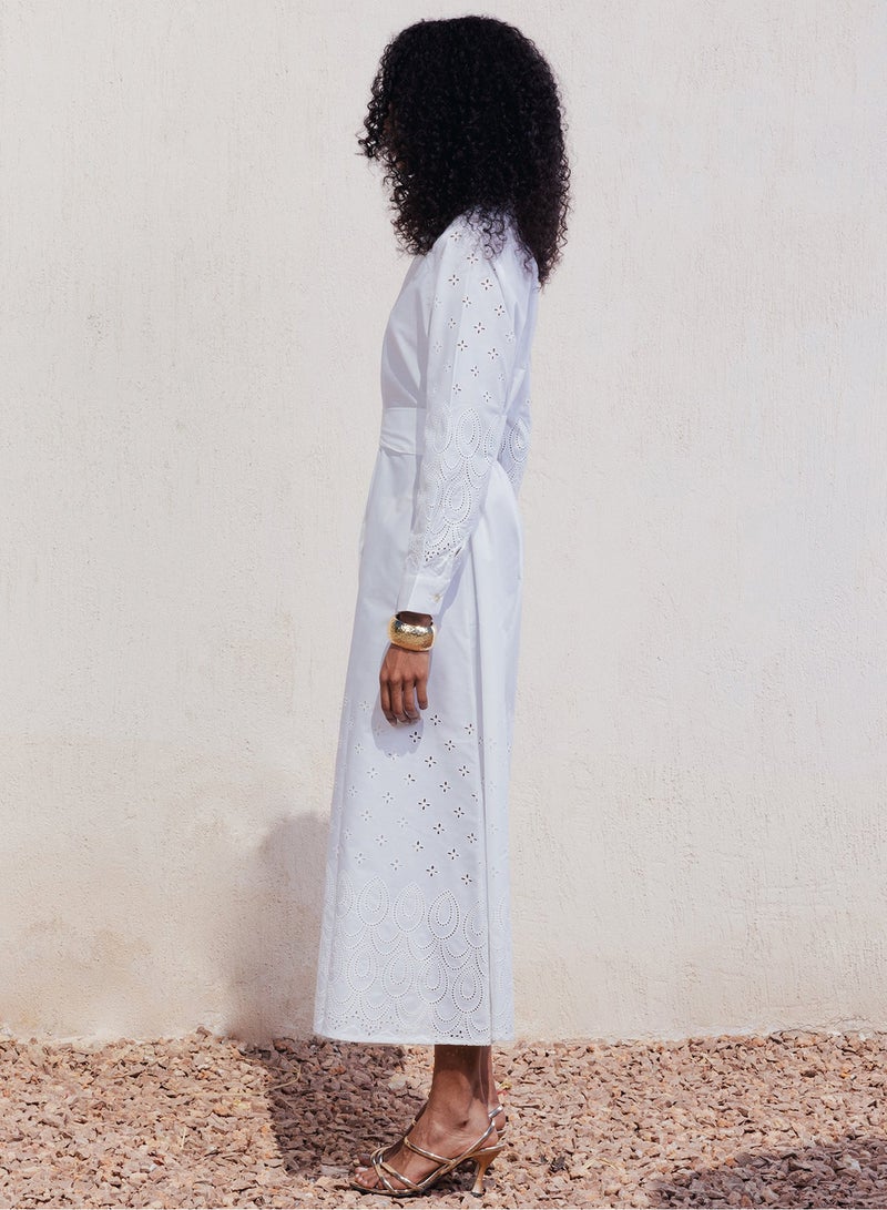Clue Eyelet Broderie Shirt Dress - Image 2