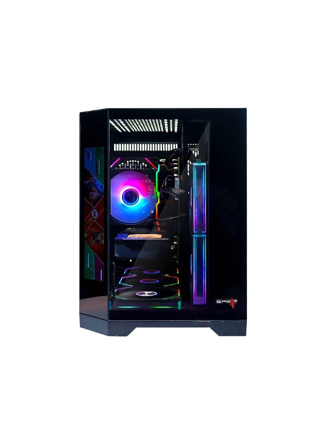Spear Pc Gaming Pro – Intel i5-14400F, RTX 5060 8GB Triple-Fan, 16GB DDR5, 1TB NVMe SSD 3300MB/s, 600W PSU, ATX Case with 6 ARGB Fans, Corner LCD Screen & Remote Control, Windows 11 Pro - Image 3