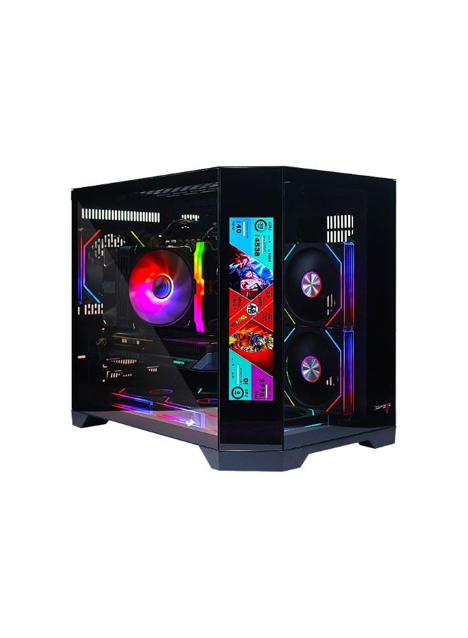 Spear Pc Gaming Pro – Intel i5-14400F, RTX 5060 8GB Triple-Fan, 16GB DDR5, 1TB NVMe SSD 3300MB/s, 600W PSU, ATX Case with 6 ARGB Fans, Corner LCD Screen & Remote Control, Windows 11 Pro - Image 1