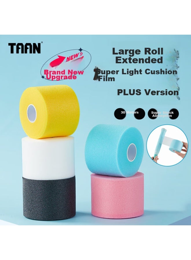 Taan Badminton Racket Handle Shock-absorbing Film, Cushioning Film, Anti-vibration Ac1520plus White + Pink, Two Large Rolls - Image 4