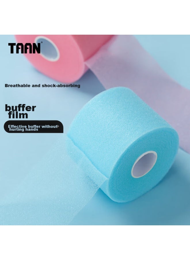 Taan Badminton Racket Handle Shock-absorbing Film, Cushioning Film, Anti-vibration Ac1520plus White + Pink, Two Large Rolls - Image 5