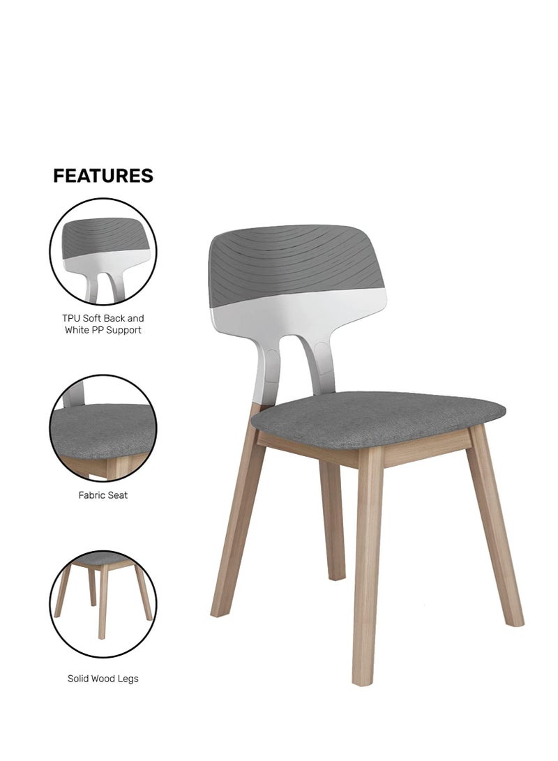 BAFCO Sunshine TPU Back Ergonomic Office Executive Modern Comfort Mesh Wide Seat Home Working Study Office Cafeteria Chair (Grey) - Image 2