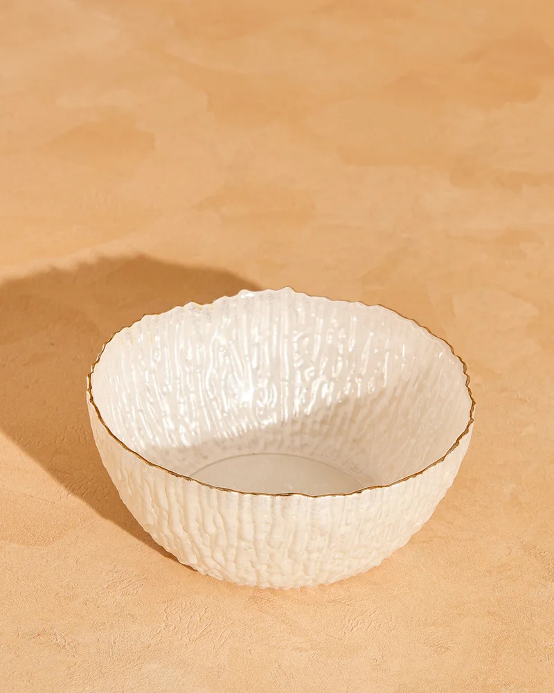 REDTAG White Glass Soup Bowl With Rim