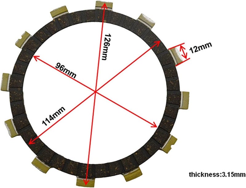 DEMULAX 8pcs Bakelite Motorcycle Clutch Friction Plates - Image 2