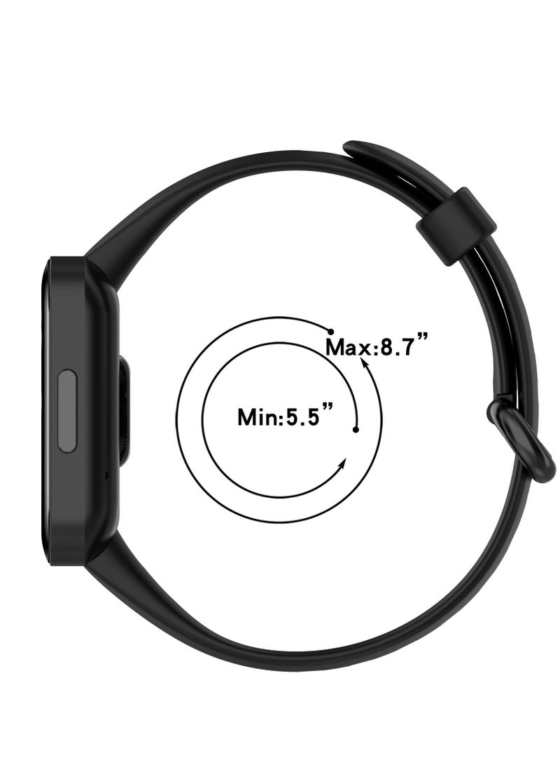 مجموعة من 4 أحزمة متوافقة مع Redmi Watch 1 Lite/Redmi Watch 1/Xiaomi Mi Watch Lite 1، سوار رياضي بديل من السيليكون الناعم بشريط ملون - Image 3