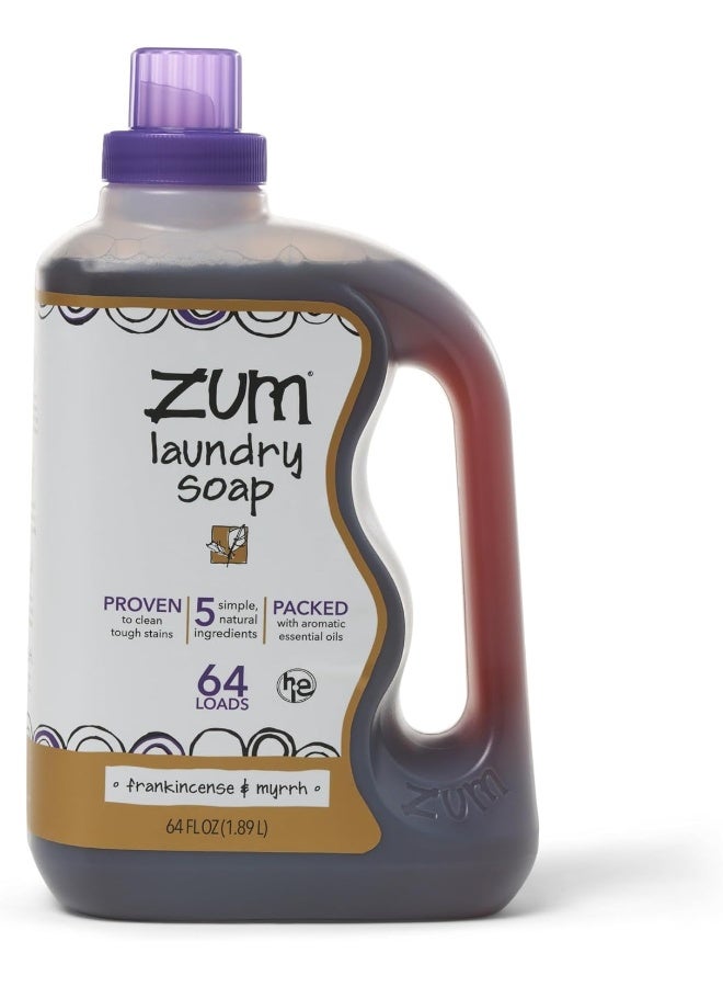 ZUM Zum Indigo Wild - Clean Aromatherapy Laundry Soap 64 Loads Frankincense & Myrrh - Image 1