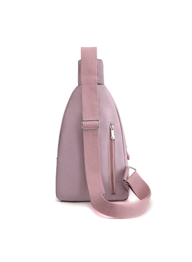 Chest Bag Women's Casual Travel Shoulder Bag Lightweight Nylon Cloth Bag Fashion Korean Style Chest Bag Messenger Bag Backpack-Color:Colorful Open  - Image 4