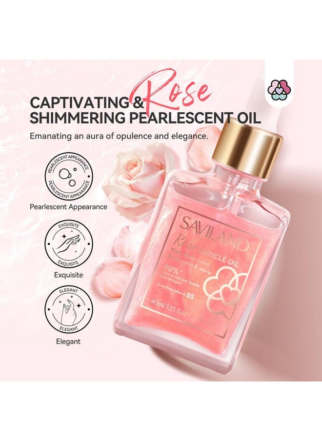 Saviland Cuticle Oil Vitamin E 40Ml Rosehip Nail Growth Oil Jojoba Mineral Nail Oil Plantbased Cuticle Oil For Nail Ultra Nourishing Repair Nail  - Image 4