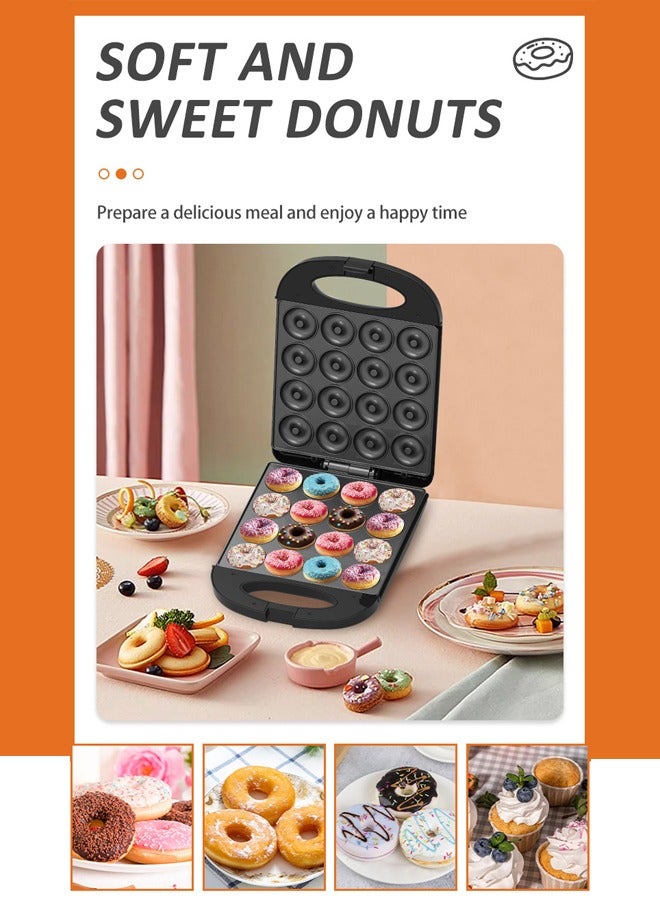 سوكاني ماكينة صنع الدونات، 16 قطعة، لوحة تسخين غير لاصقة بقوة 1200 واط، تسخين مزدوج الجوانب، مثالية لإفطار الأطفال، والوجبات الخفيفة، وصنع المكسرات أو الدونات النباتية، SK-08023 - Image 3