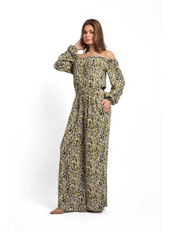 Premoda Fancy Preinted Jumpsuit With Short Sleeves  - Image 3