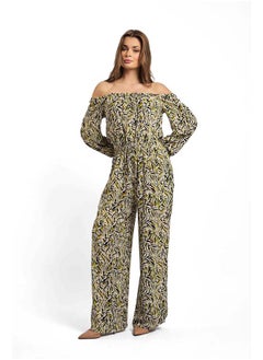 Premoda Fancy Preinted Jumpsuit With Short Sleeves  - Image 2