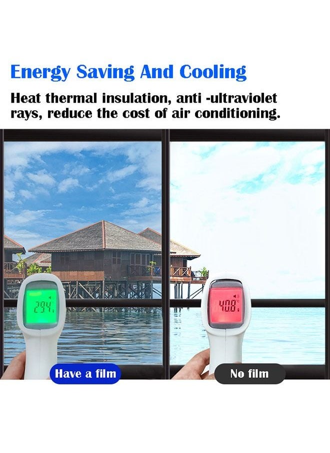 ZCM-HAPPY Window film sticker, one-way privacy mirror reflective film, thermal control window film, home sun protection and UV protection reflective window film, thermal insulation film  - Image 3
