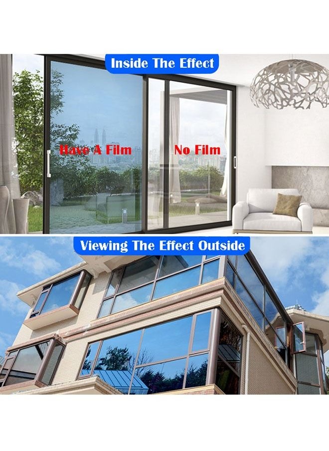 ZCM-HAPPY Window film sticker, one-way privacy mirror reflective film, thermal control window film, home sun protection and UV protection reflective window film, thermal insulation film  - Image 2