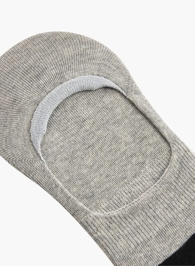 Lee Cooper  Men's Logo Print Non-Terry No Show Socks - Set of 3 for Men | Best Price UAE