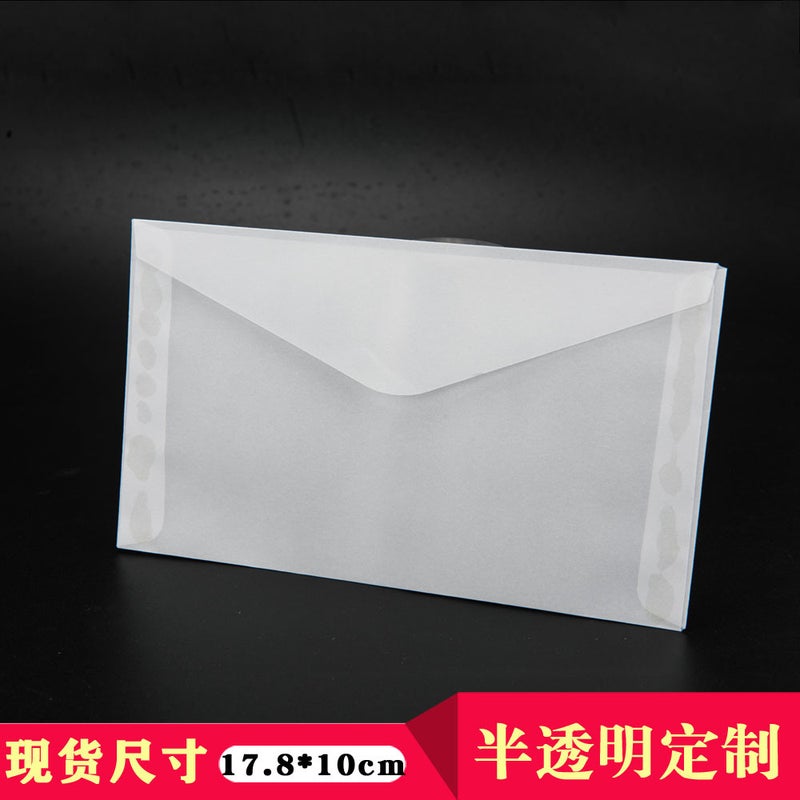 Environmental Protection Sulfate Paper Cellophane File Bag White Translucent Small Size No. 35 No. 2 Frosted Pear Paper Envelope - Image 4