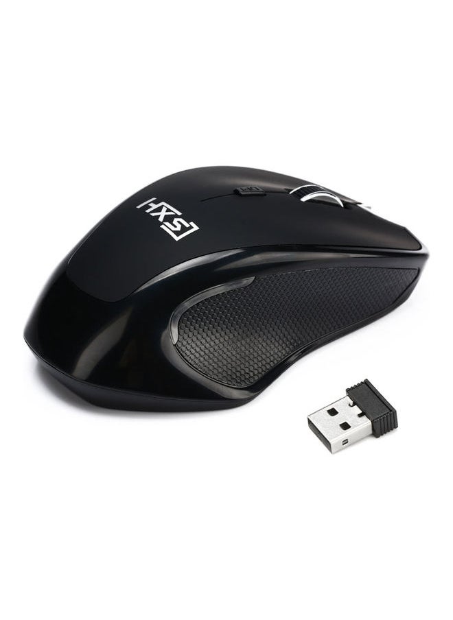 Wireless 6D Button Optical Mouse Black