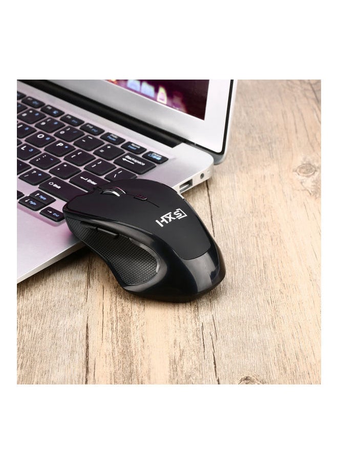 Wireless 6D Button Optical Mouse Black