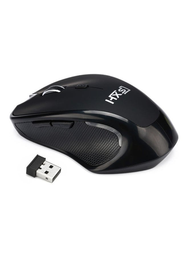 Wireless 6D Button Optical Mouse Black