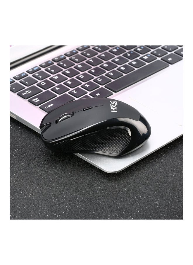 Wireless 6D Button Optical Mouse Black