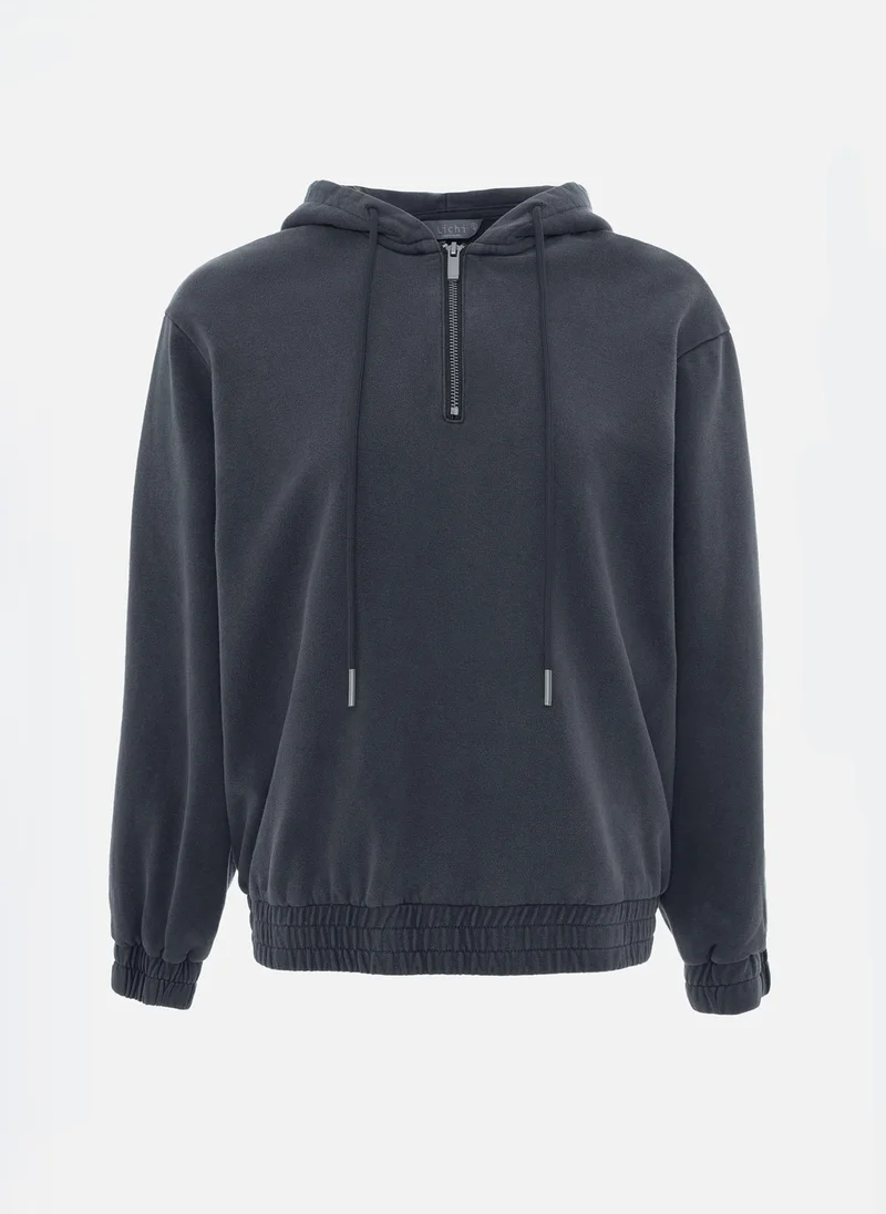 Lichi Cropped hoodie with elasticated waistband