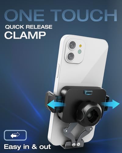 OEO Phone Holder with Magnetic Base for Golf Cart, Gym| Strong Magnetic Phone Mount with Quick Release Clamp for Android & iPhone | Compatible with 4”–7.1” Phones & Thick Cases - Image 3