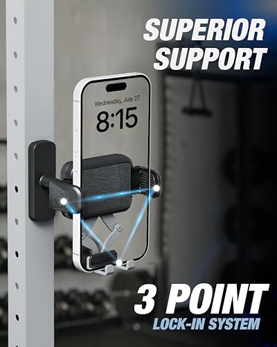 OEO Phone Holder with Magnetic Base for Golf Cart, Gym| Strong Magnetic Phone Mount with Quick Release Clamp for Android & iPhone | Compatible with 4”–7.1” Phones & Thick Cases - Image 2