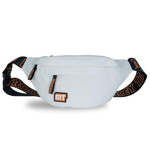 MONKEY TROOPERS Dank Waist Bag, Crossbody, Fanny Pack/Chest Bag of Men Women Girls Boys, Durable, Comfortable, and Spacious, Quick Access for Travel, Causal, Hikking, Everyday (White) - Image 1
