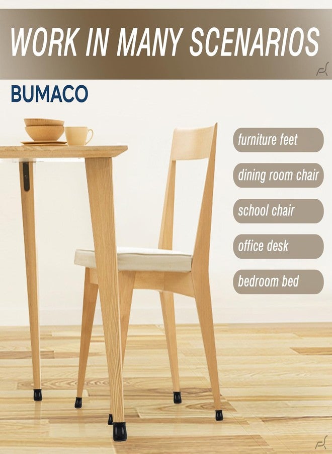 BUMACO Chair Leg Floor Protectors Chair Leg Protectors for Hardwood Floors Silicone Pads Covers to Protect Floors Black-40 Pcs Universal L (1-5/16"~2") - Image 5