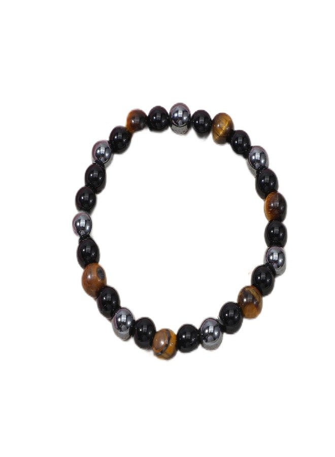 Matwsec 1PCS Protection Beaded Bracelets for Men, Healing Crystal Bracelet Natural Stone Bracelets Anxiety Stress Relief Birthday Valentines Christmas Jewelry Gifts for Men Women - Image 1