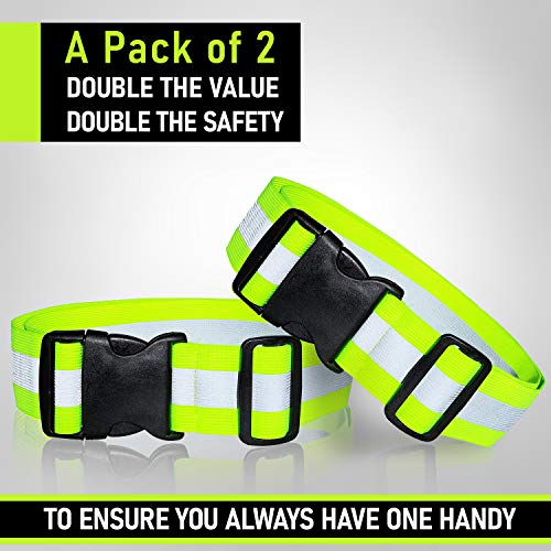 DASHGLOW - 2 Pack - Reflective Glow Belt Safety Gear, Pt Belt, for Running Cycling Walking Marathon Military (2 Pack) - Image 3