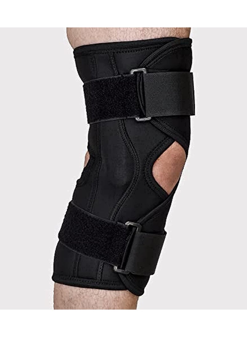 Hinged Knee Support Brace with Side Stabilizers – Adjustable Knee Brace for Men & Women - Image 1